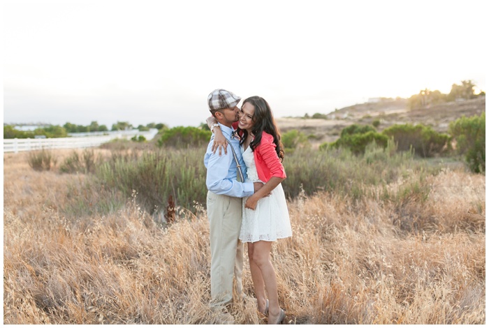 fields, san diego photographer, nature, neutral colors, engagement session, love, couple, sunlight, poses, backlight