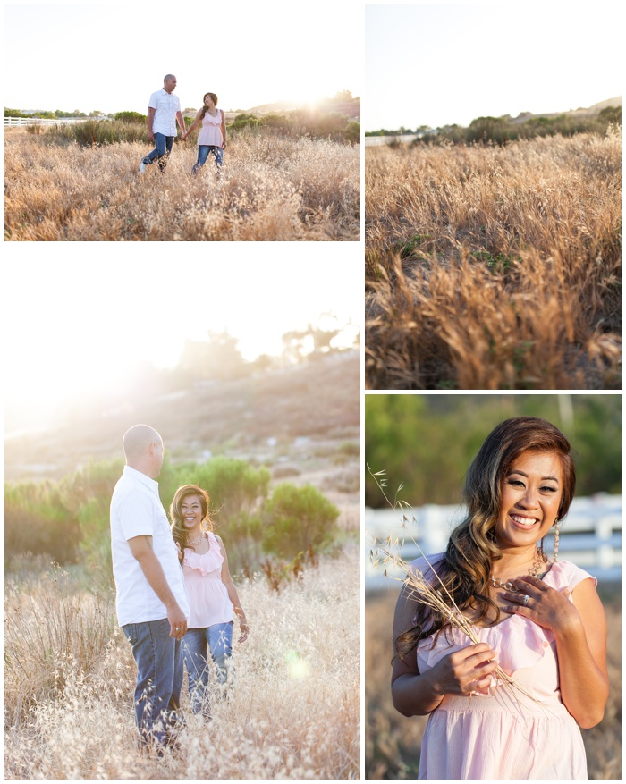 Engagement Session, fields in San Diego, natural Light, couple, love, sunflare, natural light, wedding photographer