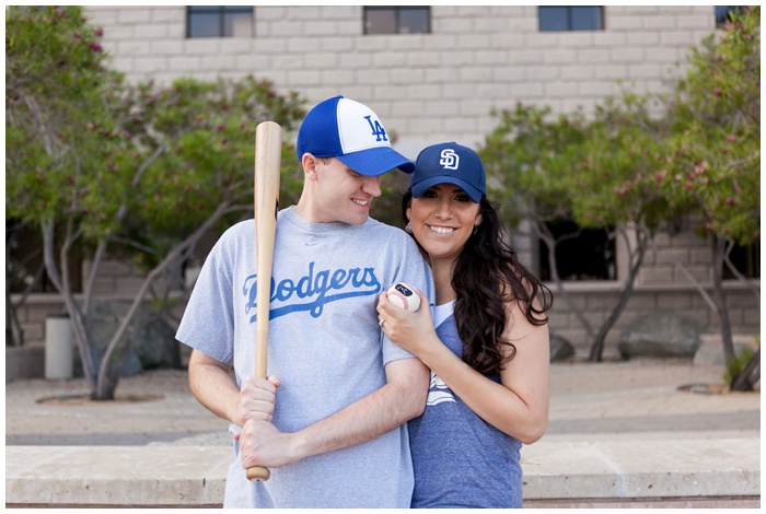 NEMA_Photography_San_Diego_Padres_theme_LA_dodgers_theme_engagement_USD_college_Campus