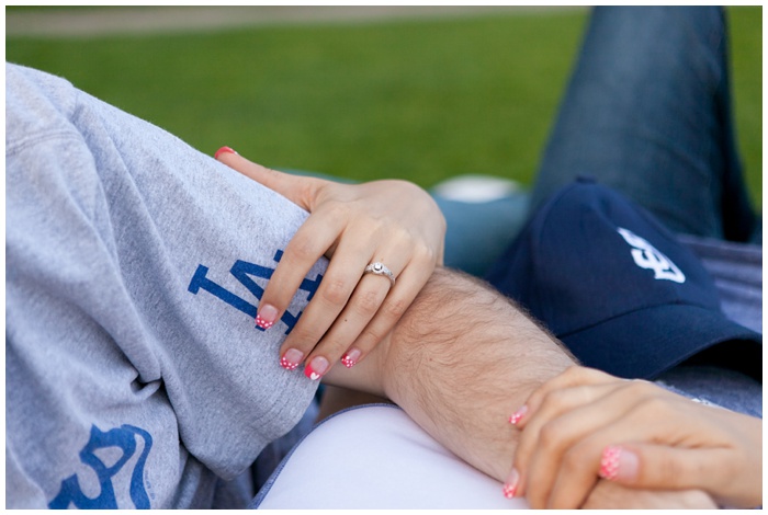 NEMA_Photography_San_Diego_Padres_theme_LA_dodgers_theme_engagement_USD_college_Campus