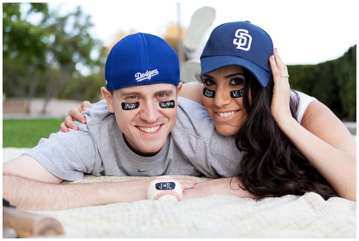 NEMA_Photography_San_Diego_Padres_theme_LA_dodgers_theme_engagement_USD_college_Campus